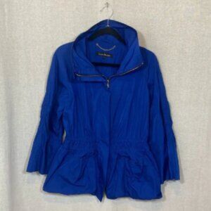 LIDA BADAY Blue Utility Jacket with Cinched Waist SZ 4 LIKE NEW